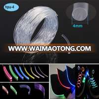 4mm Plastic soft side emitting optic fiber light for lighting shoe soles wand