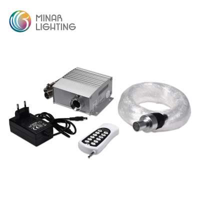 Chinese Silent running  fiber optic light kit with 12w RGB-white LED light source optical fiber(LEB431 kit)