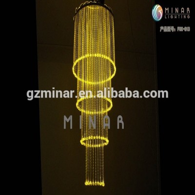 Twinkle effect high quality fibre optic led usb gold chandelier